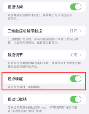 怀远苹果授权维修站分享iPhone轻点无法唤醒怎么办