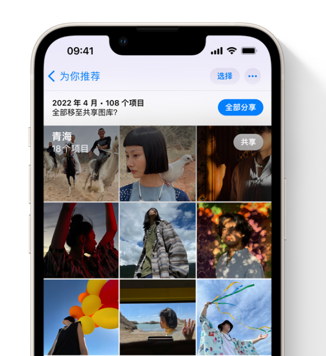 怀远苹果维修网点分享在 iPhone 上使用共享图库 